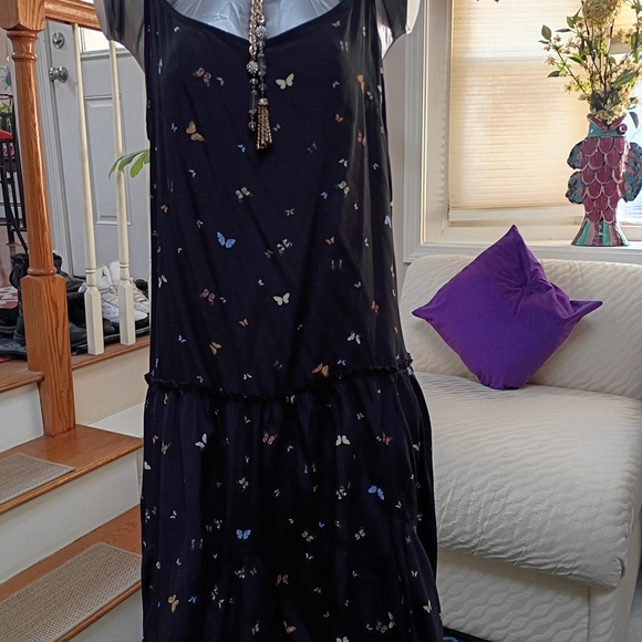 wild fable Dresses & Skirts - wild fable Black Mini Dress with Multicolor Butterfly Print